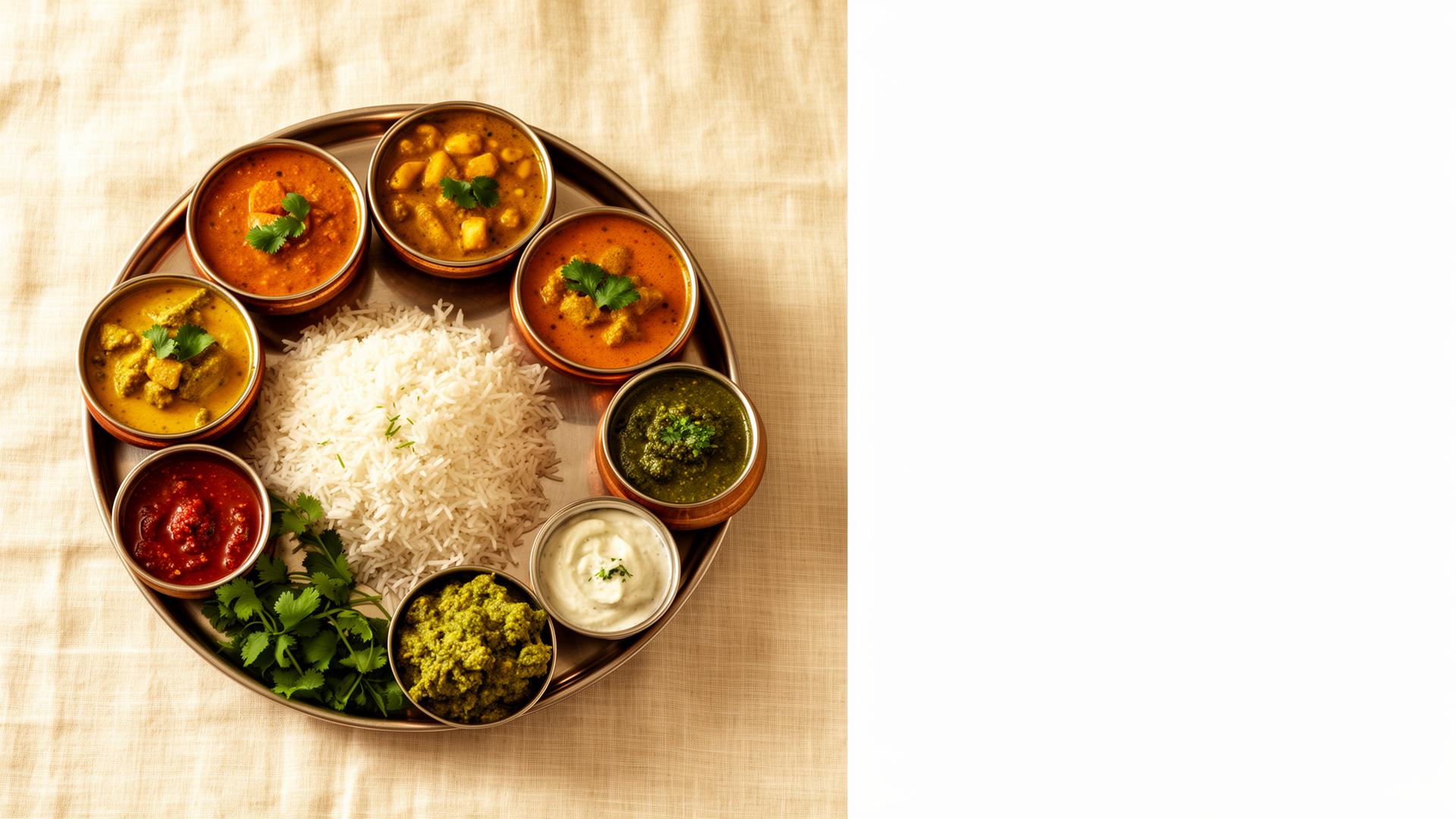Homemade Indian thali